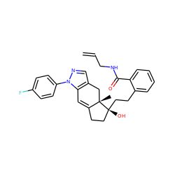 C=CCNC(=O)c1ccccc1CC[C@]1(O)CCC2=Cc3c(cnn3-c3ccc(F)cc3)C[C@@]21C ZINC000095560109