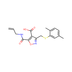 C=CCNC(=O)c1onc(CSc2cc(C)ccc2C)c1C(=O)O ZINC000008672364