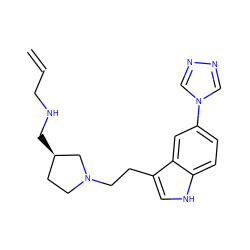 C=CCNC[C@@H]1CCN(CCc2c[nH]c3ccc(-n4cnnc4)cc23)C1 ZINC000013794069