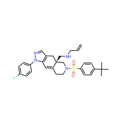 C=CCNC[C@]12Cc3cnn(-c4ccc(F)cc4)c3C=C1CCN(S(=O)(=O)c1ccc(C(C)(C)C)cc1)C2 ZINC000029127763