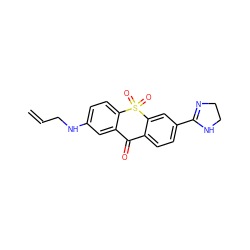 C=CCNc1ccc2c(c1)C(=O)c1ccc(C3=NCCN3)cc1S2(=O)=O ZINC000013755815