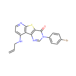 C=CCNc1ccnc2sc3c(=O)n(-c4ccc(Br)cc4)cnc3c12 ZINC000071294331