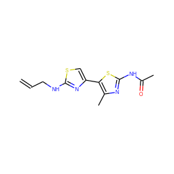 C=CCNc1nc(-c2sc(NC(C)=O)nc2C)cs1 ZINC000004186927