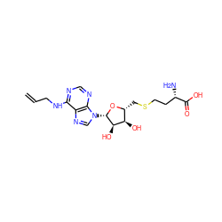 C=CCNc1ncnc2c1ncn2[C@@H]1O[C@H](CSCC[C@H](N)C(=O)O)[C@@H](O)[C@H]1O ZINC000095555813