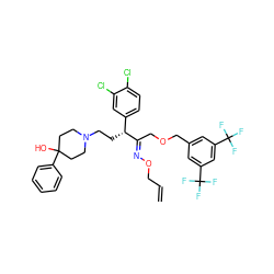 C=CCO/N=C(\COCc1cc(C(F)(F)F)cc(C(F)(F)F)c1)[C@H](CCN1CCC(O)(c2ccccc2)CC1)c1ccc(Cl)c(Cl)c1 ZINC000027904110