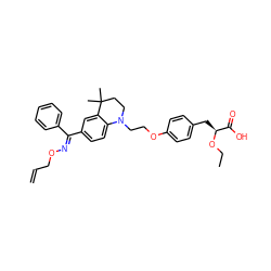 C=CCO/N=C(\c1ccccc1)c1ccc2c(c1)C(C)(C)CCN2CCOc1ccc(C[C@H](OCC)C(=O)O)cc1 ZINC000043078627