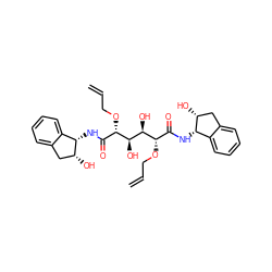 C=CCO[C@@H](C(=O)N[C@H]1c2ccccc2C[C@H]1O)[C@H](O)[C@@H](O)[C@@H](OCC=C)C(=O)N[C@H]1c2ccccc2C[C@H]1O ZINC000014945934