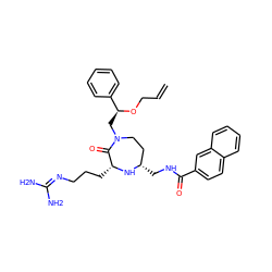 C=CCO[C@@H](CN1CC[C@H](CNC(=O)c2ccc3ccccc3c2)N[C@H](CCCN=C(N)N)C1=O)c1ccccc1 ZINC000206914148