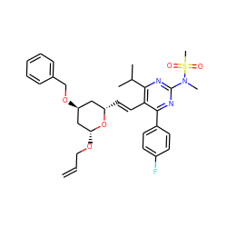 C=CCO[C@@H]1C[C@@H](OCc2ccccc2)C[C@H](/C=C/c2c(-c3ccc(F)cc3)nc(N(C)S(C)(=O)=O)nc2C(C)C)O1 ZINC001772632472