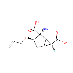 C=CCO[C@@H]1C[C@@H]2[C@H]([C@]1(N)C(=O)O)[C@@]2(F)C(=O)O ZINC000013582117