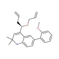 C=CCO[C@H](CC=C)C1=CC(C)(C)Nc2ccc(-c3ccccc3OC)cc21 ZINC000014968754