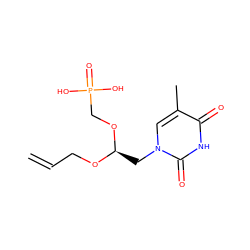 C=CCO[C@H](Cn1cc(C)c(=O)[nH]c1=O)OCP(=O)(O)O ZINC000045393222