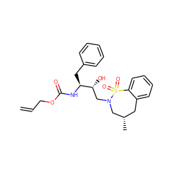 C=CCOC(=O)N[C@@H](Cc1ccccc1)[C@H](O)CN1C[C@@H](C)Cc2ccccc2S1(=O)=O ZINC000072127939