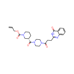 C=CCOC(=O)N1CCC[C@H](C(=O)N2CCN(C(=O)CCc3nc4ccccc4c(=O)[nH]3)CC2)C1 ZINC000103229415