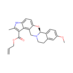 C=CCOC(=O)c1c(C)[nH]c2ccc3c(c12)CN1CCc2cc(OC)ccc2[C@@H]1O3 ZINC000013474828