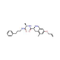 C=CCOc1cc(C)c(C[C@H](N)C(=O)N[C@H](C)C(=O)NCCCc2ccccc2)c(C)c1 ZINC000013735520