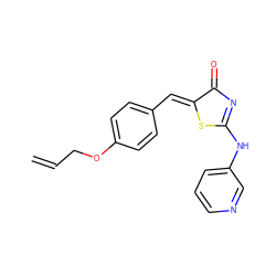 C=CCOc1ccc(/C=C2\SC(Nc3cccnc3)=NC2=O)cc1 ZINC000013121985