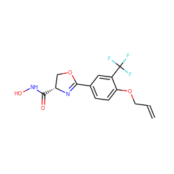 C=CCOc1ccc(C2=N[C@H](C(=O)NO)CO2)cc1C(F)(F)F ZINC000013474917