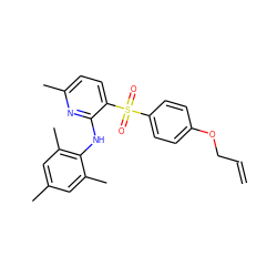 C=CCOc1ccc(S(=O)(=O)c2ccc(C)nc2Nc2c(C)cc(C)cc2C)cc1 ZINC000028570282