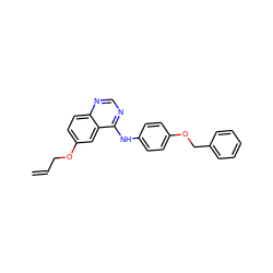 C=CCOc1ccc2ncnc(Nc3ccc(OCc4ccccc4)cc3)c2c1 ZINC000013588398