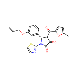 C=CCOc1cccc([C@@H]2C(C(=O)c3ccc(C)o3)C(=O)C(=O)N2c2nccs2)c1 ZINC000004102875