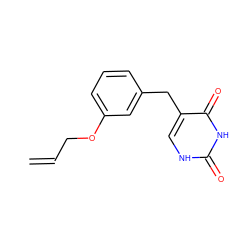 C=CCOc1cccc(Cc2c[nH]c(=O)[nH]c2=O)c1 ZINC000013743528