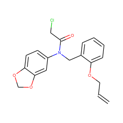 C=CCOc1ccccc1CN(C(=O)CCl)c1ccc2c(c1)OCO2 ZINC000003333298