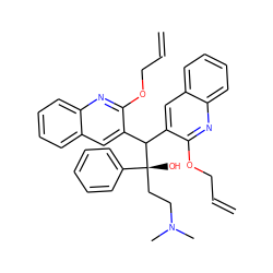 C=CCOc1nc2ccccc2cc1C(c1cc2ccccc2nc1OCC=C)[C@](O)(CCN(C)C)c1ccccc1 ZINC000653714237