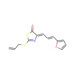 C=CCSC1=N/C(=C\C=C\c2ccco2)C(=O)S1 ZINC000012343933