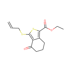 C=CCSc1sc(C(=O)OCC)c2c1C(=O)CCC2 ZINC000004284552