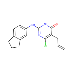 C=CCc1c(Cl)nc(Nc2ccc3c(c2)CCC3)[nH]c1=O ZINC000028568825