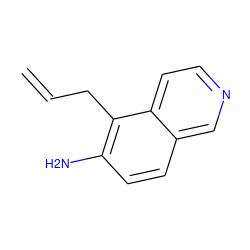 C=CCc1c(N)ccc2cnccc12 ZINC000013488998