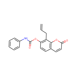 C=CCc1c(OC(=O)Nc2ccccc2)ccc2ccc(=O)oc12 ZINC000026473235