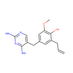 C=CCc1cc(Cc2cnc(N)nc2N)cc(OC)c1O ZINC000029570303