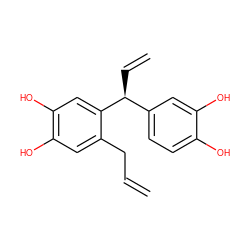 C=CCc1cc(O)c(O)cc1[C@@H](C=C)c1ccc(O)c(O)c1 ZINC000238784341