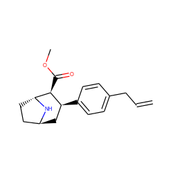 C=CCc1ccc([C@H]2C[C@H]3CC[C@@H](N3)[C@H]2C(=O)OC)cc1 ZINC000100779527