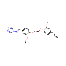 C=CCc1ccc(OCCOc2ccc(/C=N/n3cnnc3)cc2OCC)c(OC)c1 ZINC000005102421