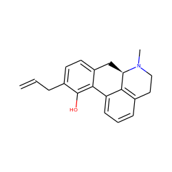 C=CCc1ccc2c(c1O)-c1cccc3c1[C@@H](C2)N(C)CC3 ZINC000045366499