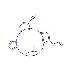 C=CCc1ccc2cc1CN1CCN(CC1=O)Cc1cncn1Cc1ccc(C#N)c(c1)O2 ZINC000013589242