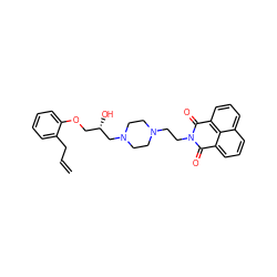 C=CCc1ccccc1OC[C@H](O)CN1CCN(CCN2C(=O)c3cccc4cccc(c34)C2=O)CC1 ZINC000095863072