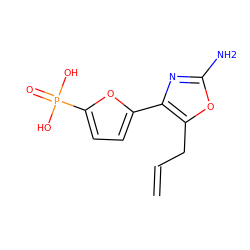 C=CCc1oc(N)nc1-c1ccc(P(=O)(O)O)o1 ZINC000169321423