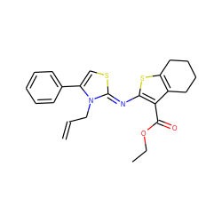 C=CCn1c(-c2ccccc2)cs/c1=N\c1sc2c(c1C(=O)OCC)CCCC2 ZINC000653837941