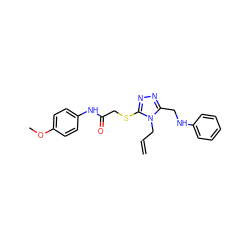 C=CCn1c(CNc2ccccc2)nnc1SCC(=O)Nc1ccc(OC)cc1 ZINC000000998021