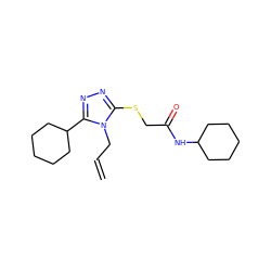 C=CCn1c(SCC(=O)NC2CCCCC2)nnc1C1CCCCC1 ZINC000003485660