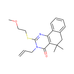 C=CCn1c(SCCOC)nc2c(c1=O)C(C)(C)Cc1ccccc1-2 ZINC000095604694