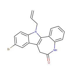 C=CCn1c2c(c3cc(Br)ccc31)CC(=O)Nc1ccccc1-2 ZINC000013532037