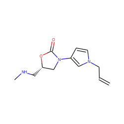 C=CCn1ccc(N2C[C@H](CNC)OC2=O)c1 ZINC000073169001