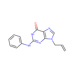 C=CCn1cnc2c(=O)[nH]c(Nc3ccccc3)nc21 ZINC000001650301