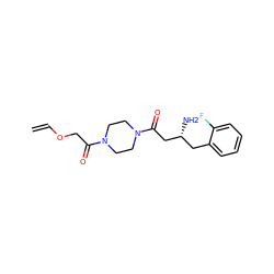 C=COCC(=O)N1CCN(C(=O)C[C@H](N)Cc2ccccc2F)CC1 ZINC000014959018