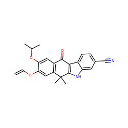 C=COc1cc2c(cc1OC(C)C)C(=O)c1c([nH]c3cc(C#N)ccc13)C2(C)C ZINC000114801185